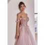 Floral Applique Corset Tulle Ball Gown