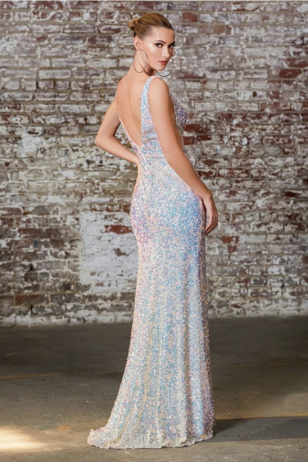 Iridescent Sexy Sequin Gown