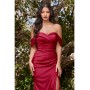 Off The Shoulder Stretch Evening Gown